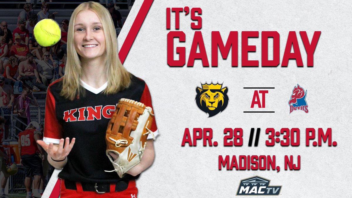 King's College Monarchs (@kingsmonarchs) on Twitter photo SB | MAC FREEDOM FINALE AHEAD!
<a href="/Kings_Softball/">King's Softball</a> travels to FDU-Florham for their final regular-season series with the Devils! First pitch is set for 3:30 pm in Madison, NJ!
📊 - fdudevils.com/sidearmstats/s…
🎥 - gomacsports.tv/fdudevils/
#MonarchNation // #EarnTheCrown SB | MAC FREEDOM FINALE AHEAD!
<a href="/Kings_Softball/">King's Softball</a> travels to FDU-Florham for their final regular-season series with the Devils! First pitch is set for 3:30 pm in Madison, NJ!
📊 - fdudevils.com/sidearmstats/s…
🎥 - gomacsports.tv/fdudevils/
#MonarchNation // #EarnTheCrown
