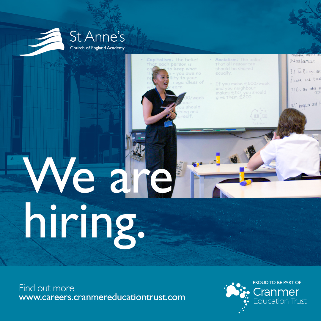 St Anne's CE Academy on Twitter "JOB ALERT We are looking for an