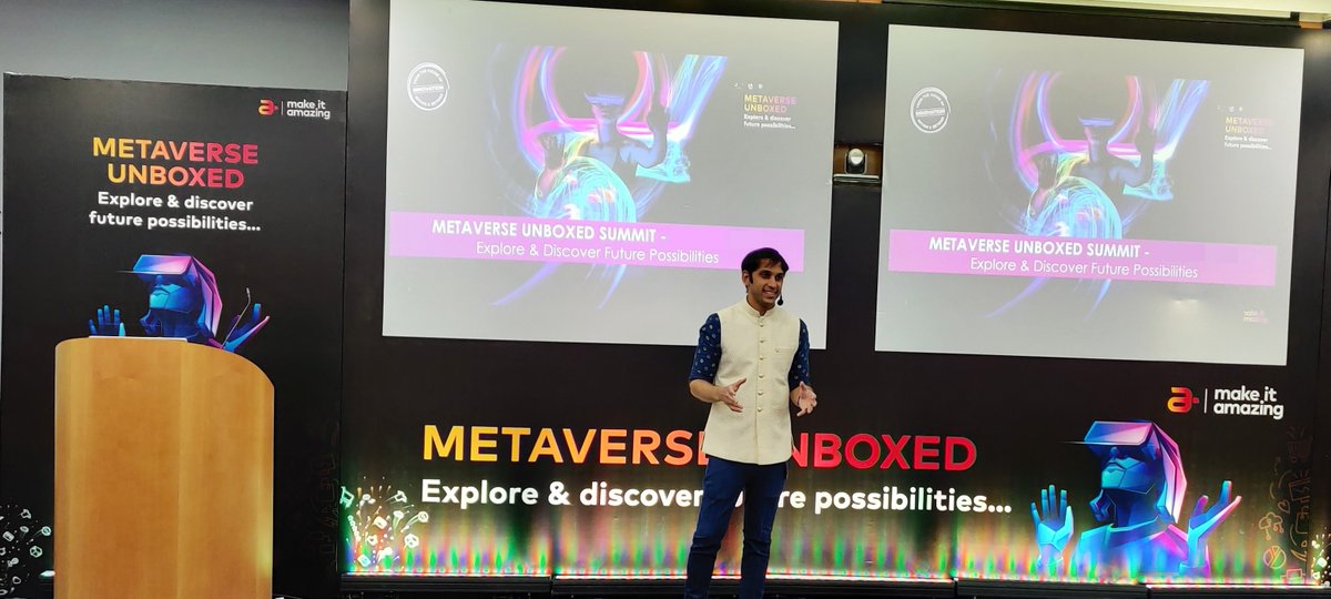 Signa X co-founder <a href="/iadhikarnaidu/">Adhikar Naidu</a> was the keynote speaker at the Metaverse Unboxed Summit!

He spoke about the technologies powering the metaverse and building adoption tools for enterprises and governments to leverage the high-value use cases.

#Web3 #Metaverse #Blockchain