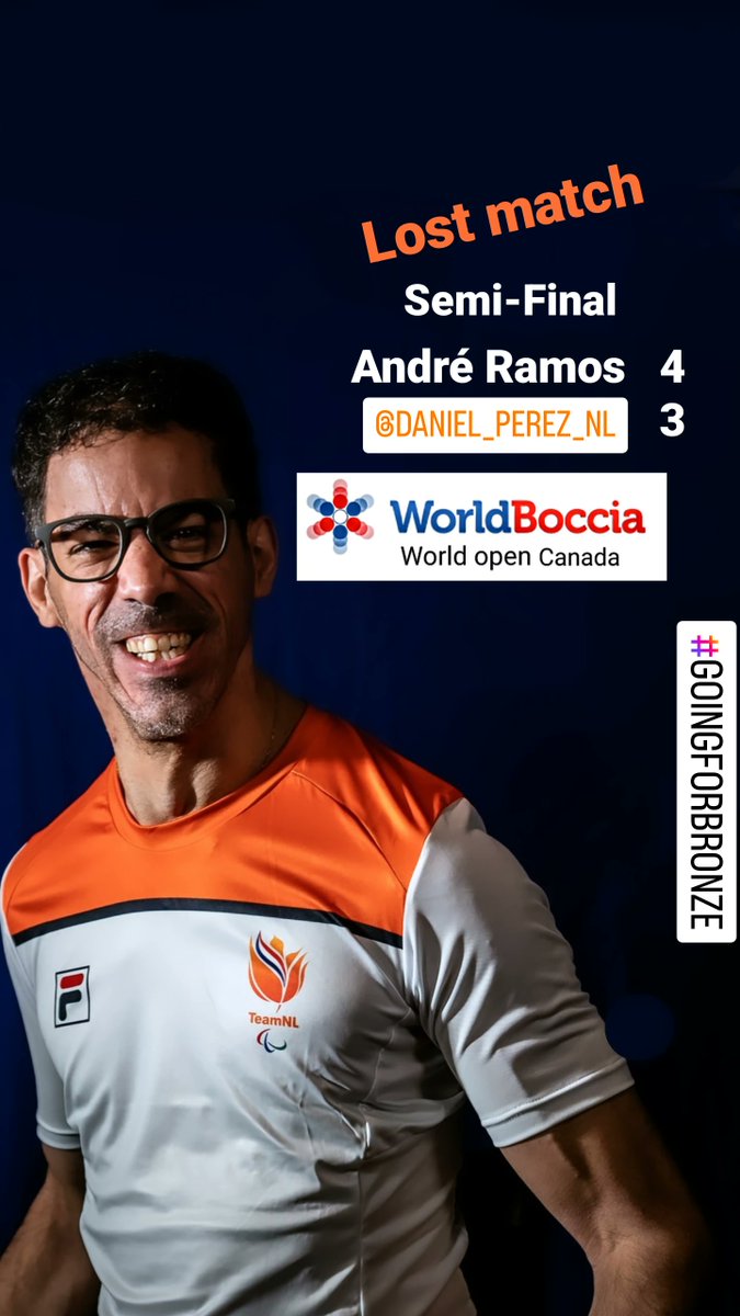 Zoooo jammer, zoooo goed gespeeld, zoooo dichtbij de winst maar net verloren! Straks voor brons!

My hashtag:
#sport #Boccia #proactivelife #TeamNL #Paralympics #paralympich #oranje #teamnlparalympich #winnaar #motivation #disabilitysport #doitwithlove #domore #makingmemories