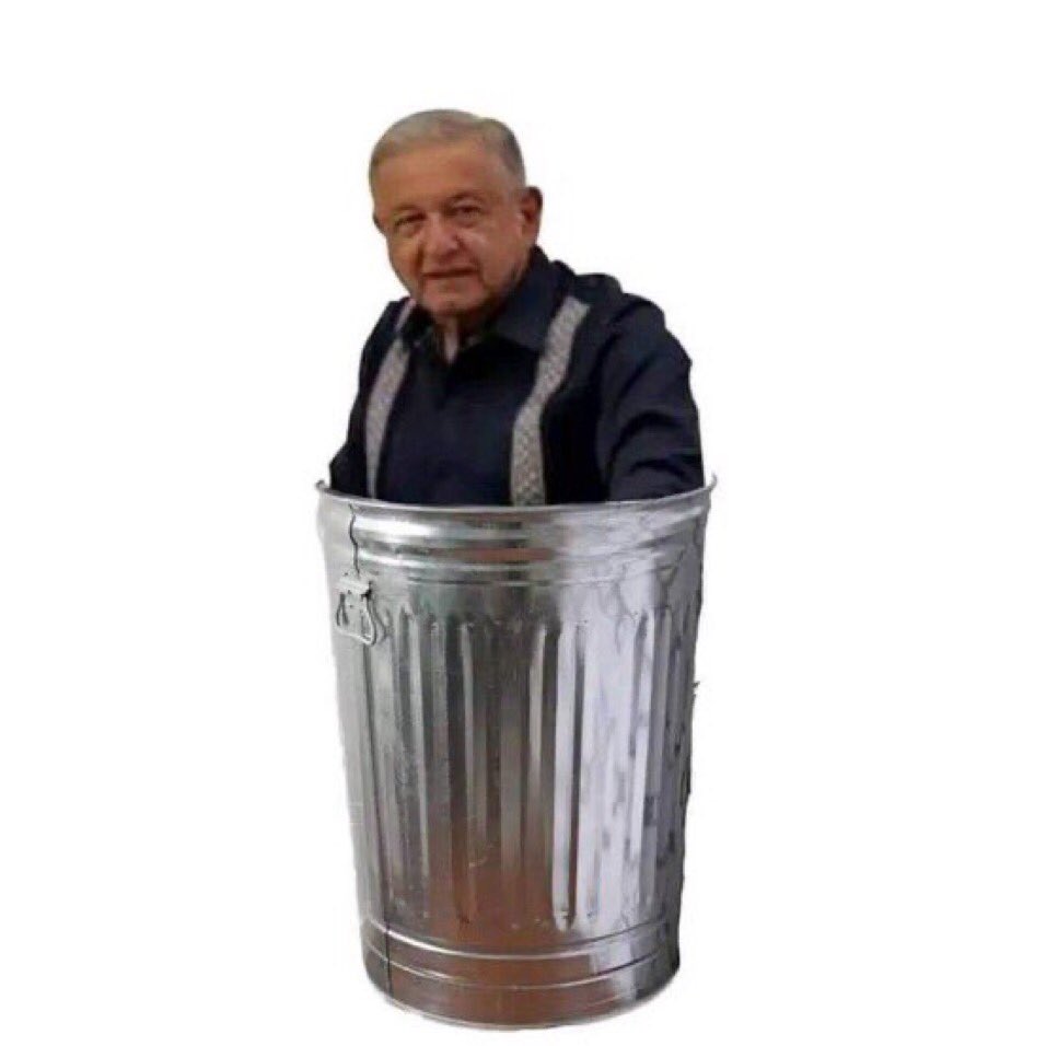 KalEl7612's tweet photo. @lopezdoriga Este es tu lugar @lopezobrador_ viejo loco sinverguenza en el bote de basura, te vas directo al basurero de la historia! #AMLOEstaLoco https://t.co/rRoyaOuiwT