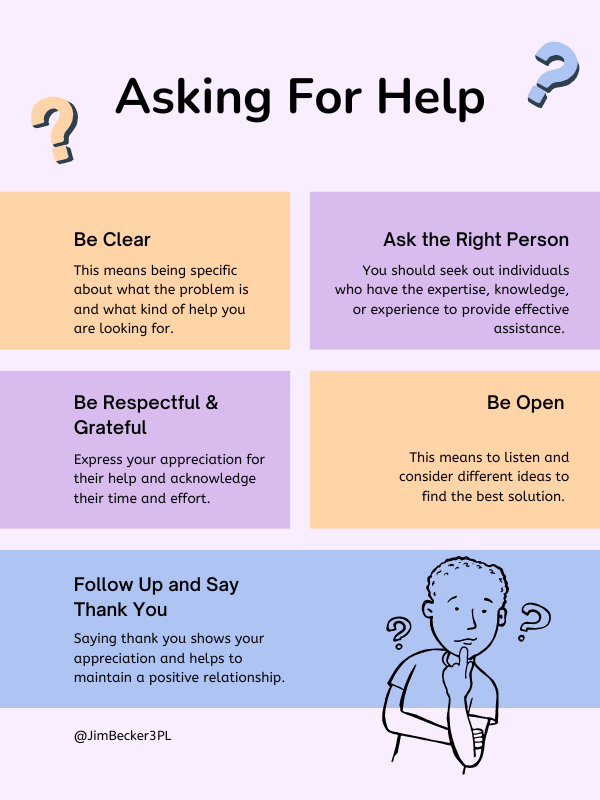 JimBeckerJFB's tweet image. Asking for help is an important part of our lives, and it can be difficult for some people to do so. It takes strength and courage to admit when we need help. 

#AskingForHelp #BeClear #BeRespectful #BeOpen #SayThankYou