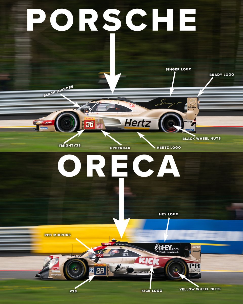 JotaSport's tweet photo. Just so there's no confusion this season 😉

cc: @antdavidson @dsceditor @MartinHaven 

#HertzTeamJOTA #JOTASport #WEC #6HSpa https://t.co/TI48yZEajh