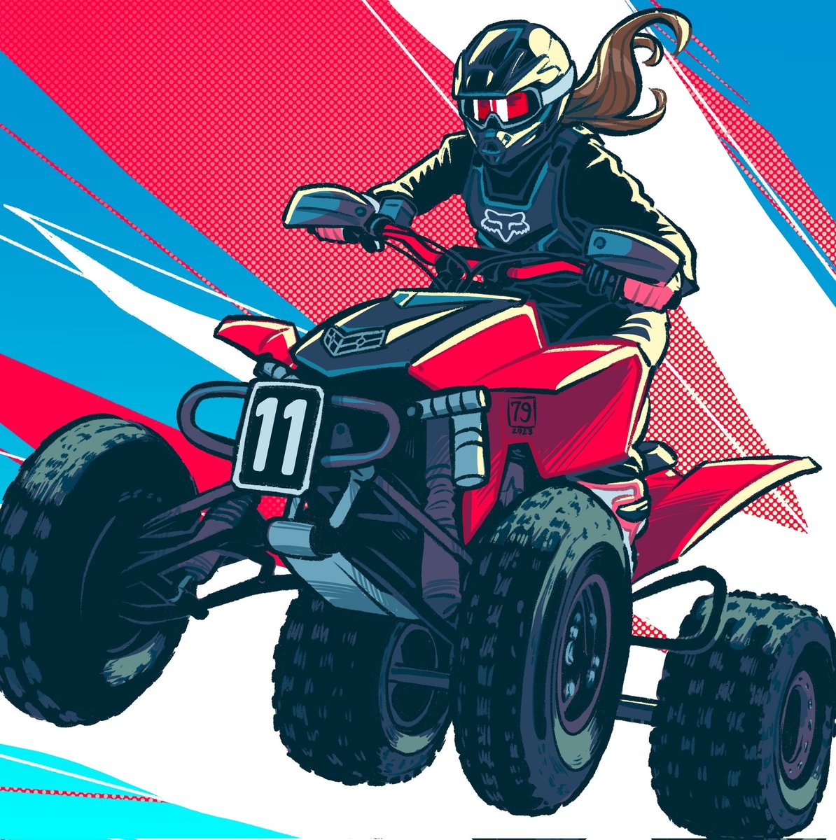 First time I work a commision for a motorcycle drawing. Also a real racer from San Felipe Baja California

#illustration #drawingmotorcycles #girlsonbikes