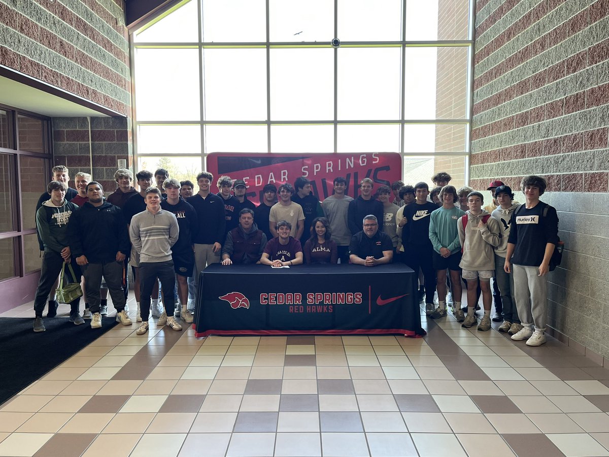 cedar_athletics's tweet image. Congratulations to Ryan West who will continue his athletic and academic career at Alma College to play football! 

#gocedar