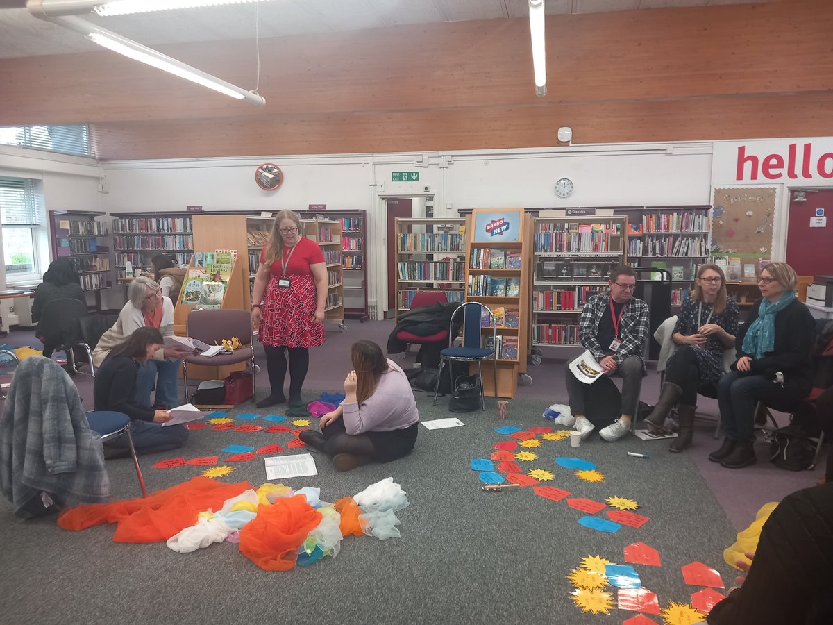 Another lovely session with @Literacy_Trust delivering Oral Storytelling Training to librarians in Thurrock as part of #WorldOfStories with @TheStoryMuseum  @EssexLibraries  @thurrocklibrary
