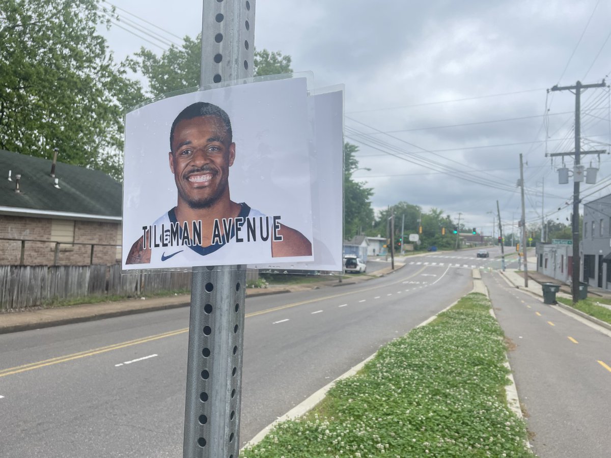 Tillman Ave in Memphis has a new look! 😂 #BigMemphis <a href="/memgrizz/">Memphis Grizzlies</a> <a href="/Rookiedunker/">Xavier Tillman</a>