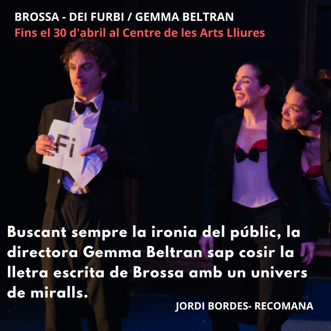 DeiFurbi's tweet image. Últims dies de #Brossa a Barcelona, aquest diumenge ens acomiadem de la @fundaciobrossa i també ens acomiadem de la crítica, que ens ha deixat pels núvols. 

La darrera l'ha escrit @desbordat a @Recomana_ , la podeu llegir sencera en aquest enllaç: 

recomana.cat/obres/brossa/c…