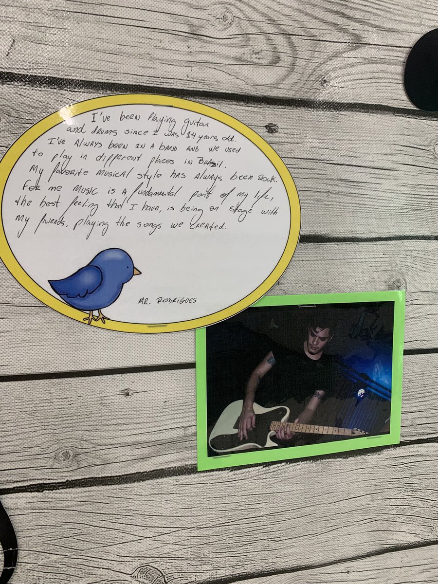 BookwormBuilder's tweet photo. Love love love this bulletin board our fabulous music teacher put together 🤍 who knew so many Lyons Farm staff members were so musical 🎶🎼🎵🎤🎸🥁🎹🎺🎻 (part 2) https://t.co/9KePYih0Xh