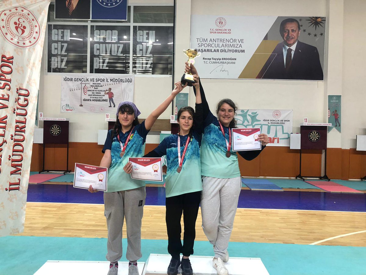 gctvrnokulu's tweet photo. Iğdır'da 16 ilin katıldığı  Dart Bölge müsabakasında okulumuz Bölge 3.sü Olarak Trabzon'da yapılacak  Türkiye Şampiyonasına katılmaya hak kazandı.Bu süreçte bize desteğini esirgemeyen  Kaymakamımız sayın Adem TOPACA'ya teşekkür ederiz. @hasan_kokrek @ademtopaca @Ahmetkaya0404 https://t.co/hnVQCR8bZU