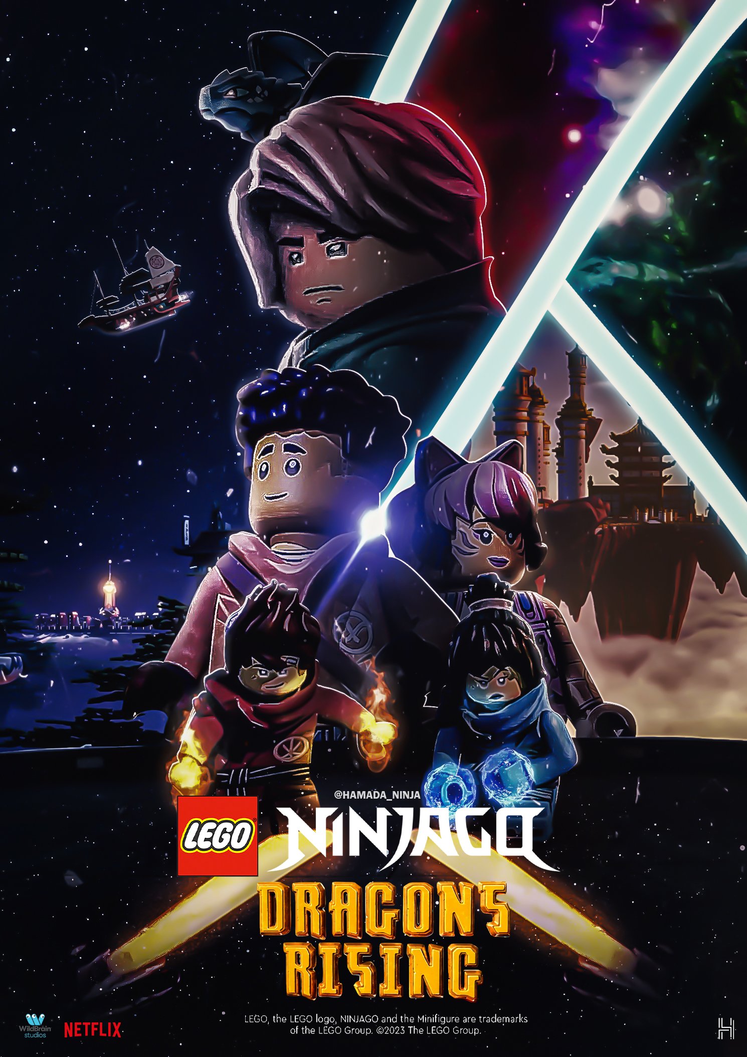 LEGO NINJAGO DRAGONS RISING POSTER MADE BY HAMADA NINJA