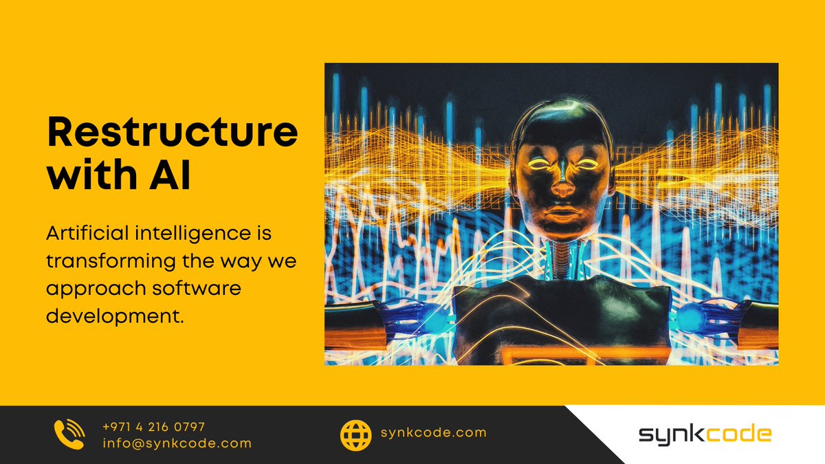 synkcode's tweet image. Don't get left behind in the rapidly-evolving world of software development. Contact Synkcode today to learn more about how our AI solutions can help you transform your software development process and stay ahead of the curve.
#SoftwareDevelopment #ArtificialIntelligence