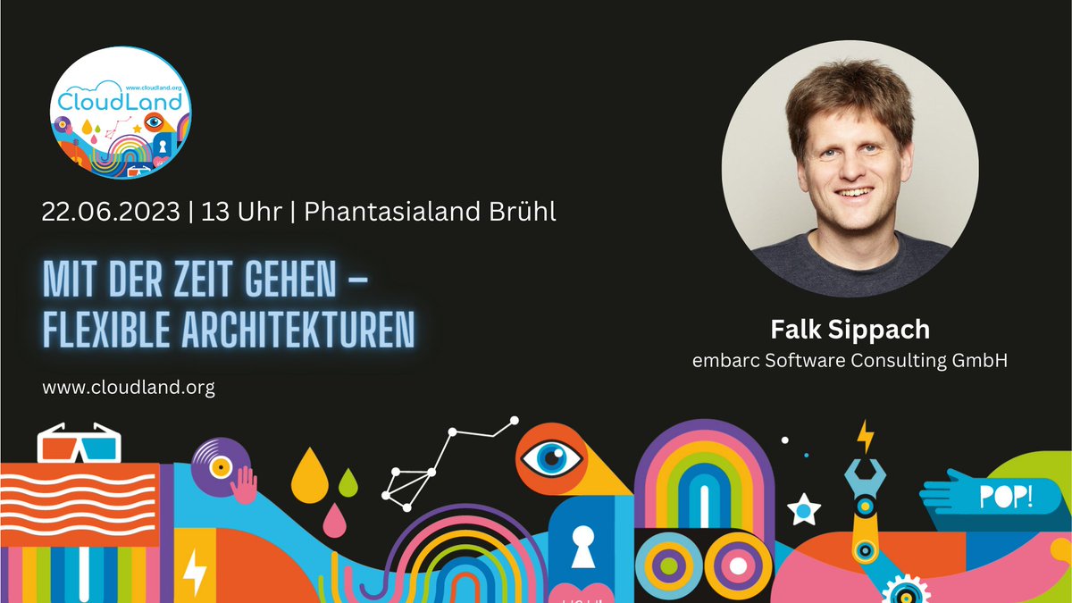 Ich bin wieder bei der <a href="/Cloudlandorg/">CloudLand Festival</a> mit einem Vortrag zu Softwarearchitektur dabei und freue mich auf die etwas andere Konferenz. #CloudLand2023