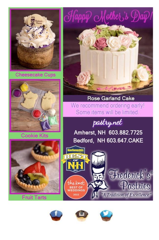 Nothing But the Best For Mom ~ Order Today ~ Frederick's Pastries!