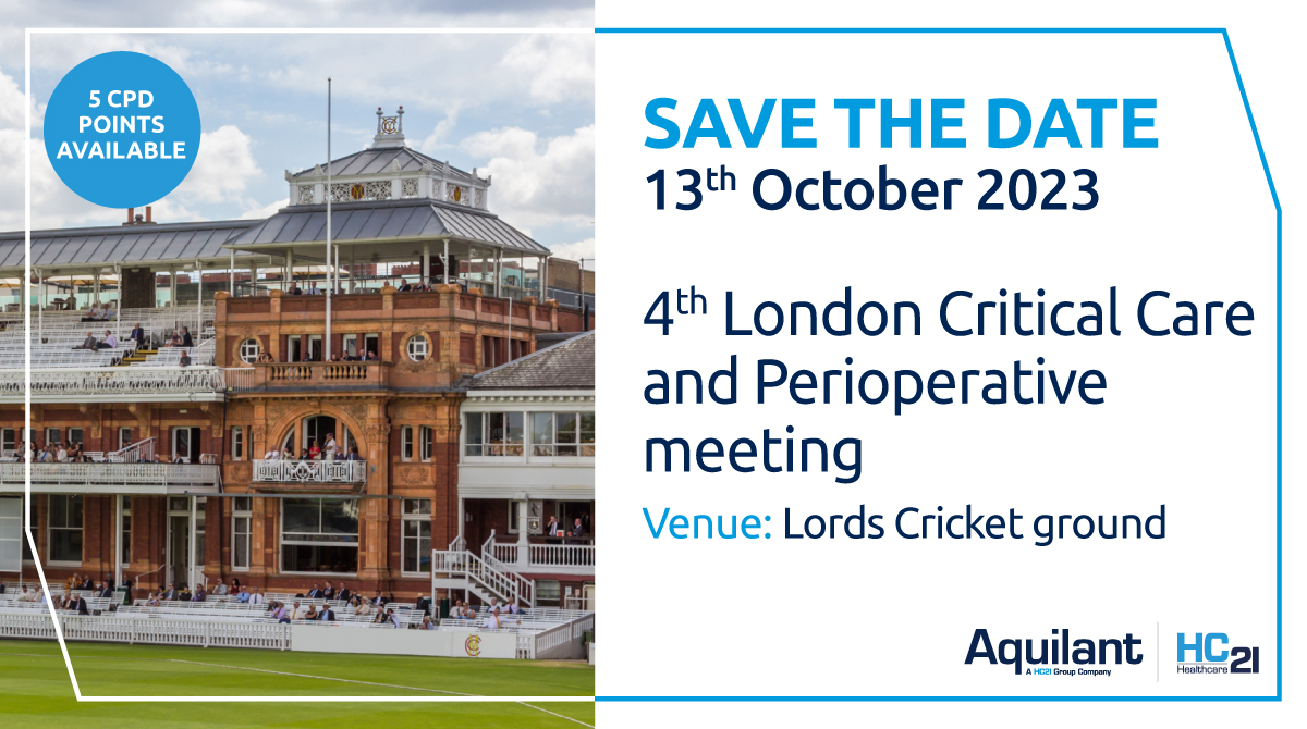 At HC21, we are committed to supporting education in our industry. Today, we are delighted to announce our “Save the date” for the 4th Lords Cricket Ground – Perioperative &amp; Intensive Care Meeting on 13th Oct 2023
Register here: rb.gy/ltamp

#HC21 #Perioperative