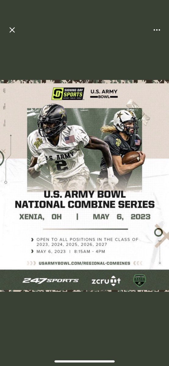 Thank you for the invite can’t wait to compete <a href="/USArmyBowl/">Military Appreciation Bowl Week</a> @Coach_Sokol
