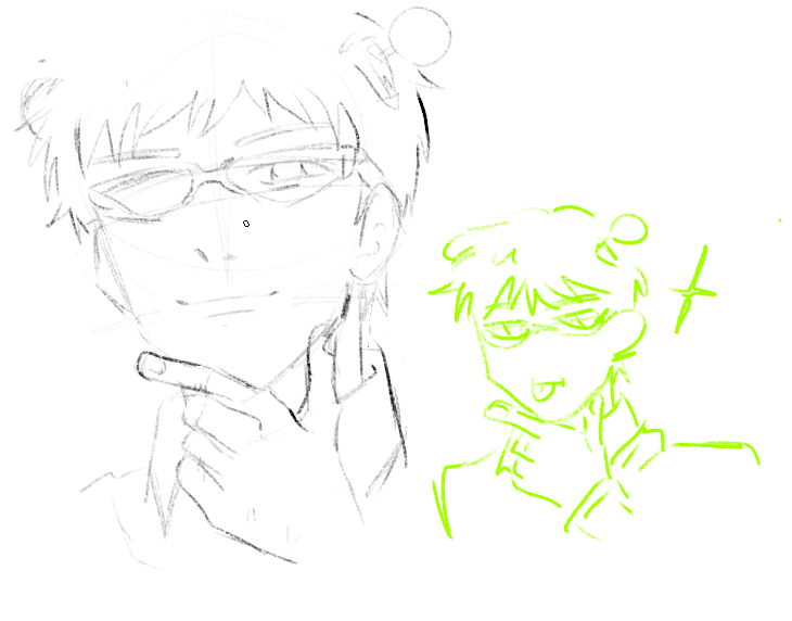 BigKnao's tweet photo. #saiki hitting the rizz #wip https://t.co/nSiEZFJfj9