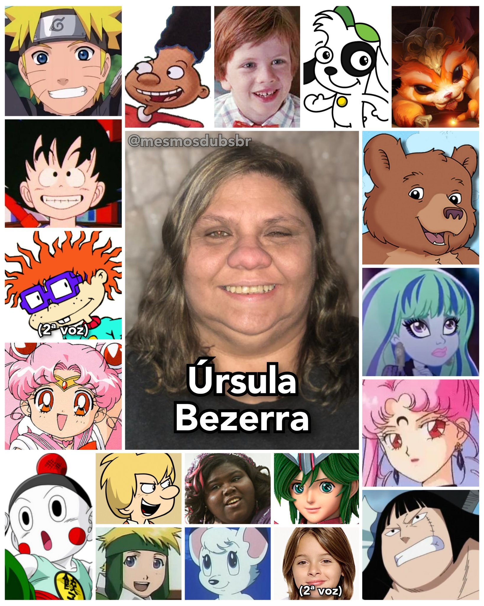 Personagens Com os Mesmos Dubladores! on X: - Naruto Uzumaki: Úrsula  Bezerra  / X