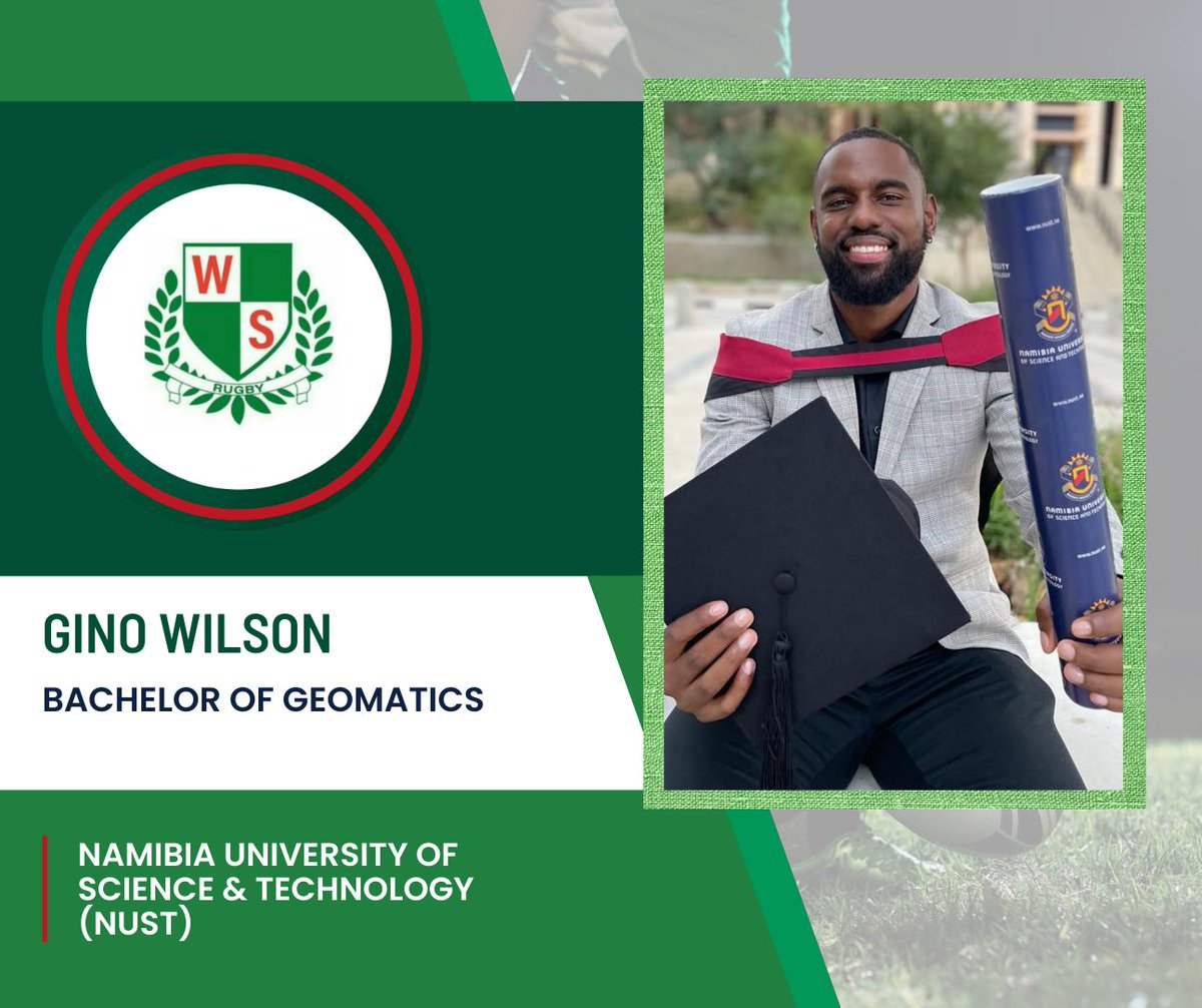 fnb_wsrc's tweet photo. Join us in congratulating Gino Wilson for graduating today from NUST with a Bachelor of Technology in Geomatics. Gino, we at Suburbs are very proud of you!!! https://t.co/KV8DRFbl1d