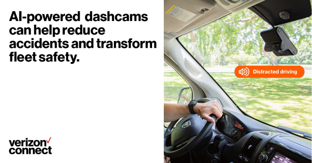 Verizon Connect AI-powered dashcams bring together HD video, machine learning and driver data to help you coach drivers, mitigate risk and transform fleet safety. #VTeam bit.ly/3AA3CjQ