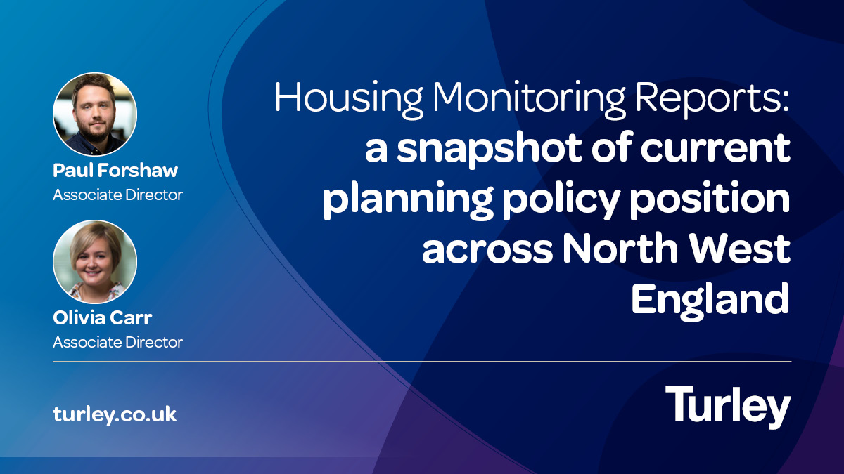 Our Northern Planning team proactively monitor the activities of local #planning authorities and has updated our #housing monitoring report for North West England, providing a snapshot of current planning policy in the region: turley.co.uk/showcase/housi…