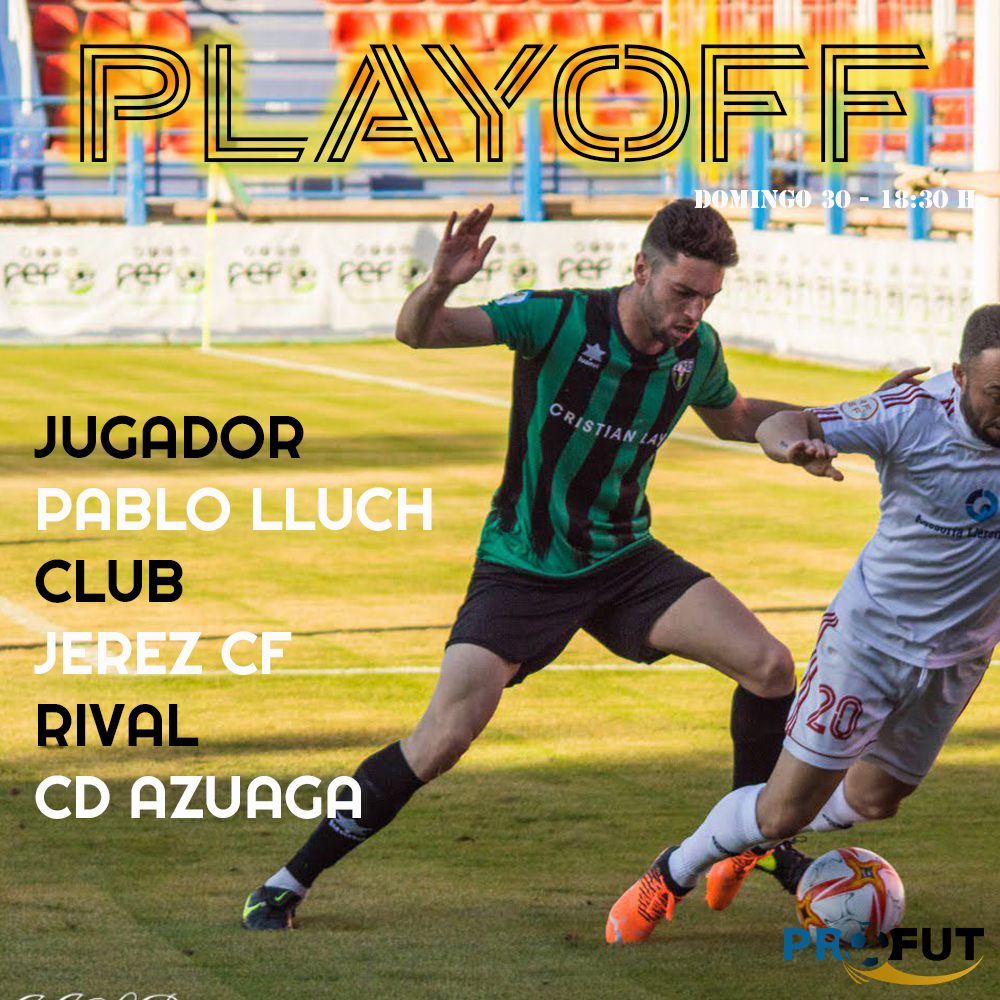 <a href="/Pabloplluch/">Pablo Pérez Lluch</a> ha jugado 24 partidos esta temporada y ha marcado 2 goles. Este será su segundo Playoff a 2ª RFEF con el <a href="/JerezClubFutbol/">Jerez C.F.</a>. 26 años.