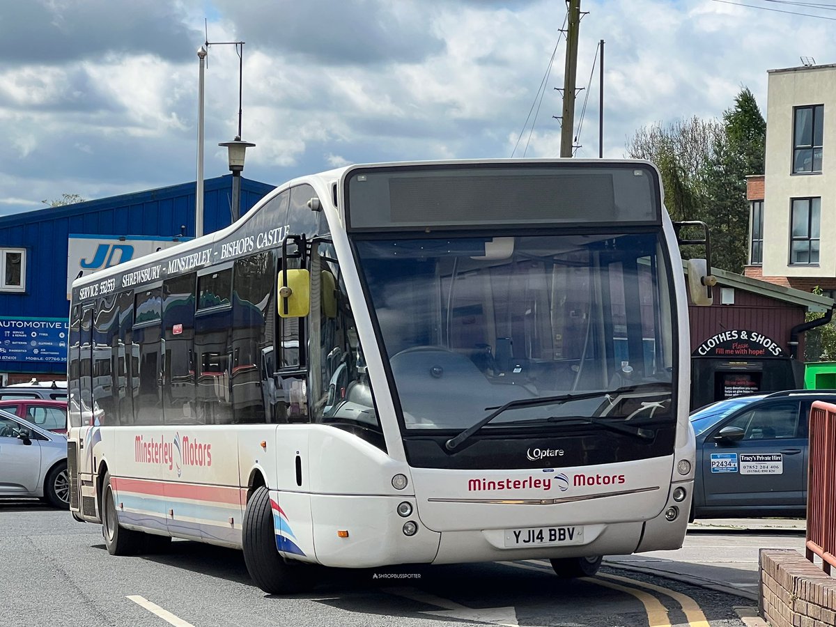 ShropBusSpotter's tweet image. Minsterley Motors Optare Versa Seen Parked Up In Ludlow Coach Park YJ14 BBV 📸🚌