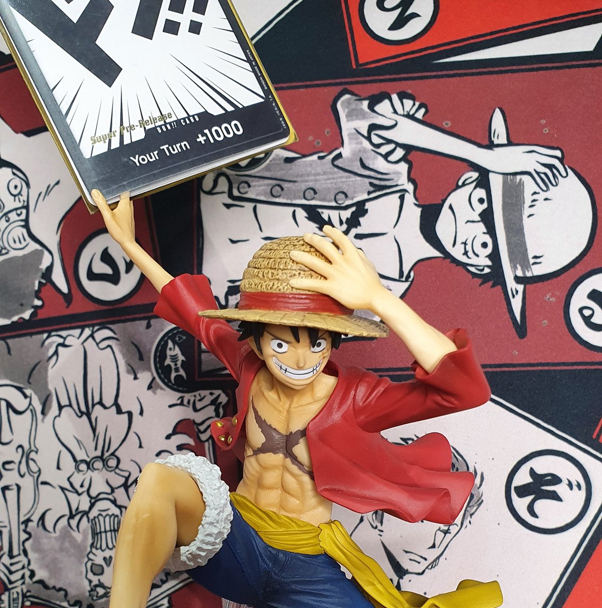 Martin_Nougami's tweet photo. @ONEPIECE_tcg_EN Luffy likes this 😍

#1000crew_us 
#onepiececardgame 
#Sweepstakes https://t.co/zfd0YfDh09