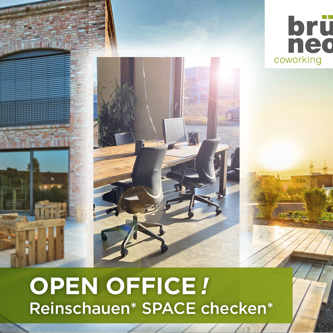 brueneo's tweet photo. ❤️ #OpenOffice im BRÜNEO Coworking Space #Brühl.

Jeden MITTWOCH 9:00–10:00 Uhr*

Leckerer Kaffee, Tee oder Kaltgetränke stehen für Dich bereit.

*Melde Dich einfach an:
service@brueneo.de
oder 02232 7013-0

#meincoworkingspace – Bald auch DEIN Coworking Space? https://t.co/MZ2RnFCE6p