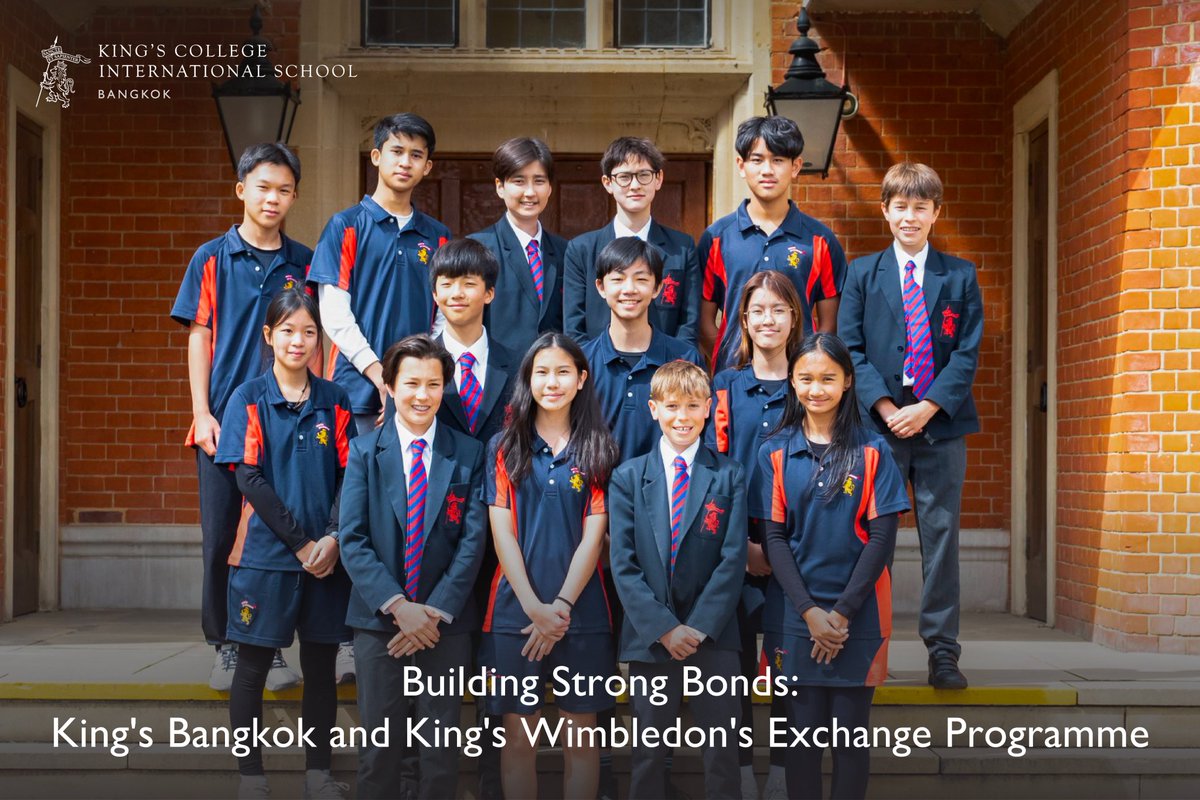 Kingsbangkok's tweet photo. King’s Bangkok Year 9 students are having a great time at King’s Wimbledon this week. We look forward to hearing how they get on and what else they discover.
#GrowTogetherGoFurther #KingsBangkok #KingsWimbledon https://t.co/uC9TdqjkZc