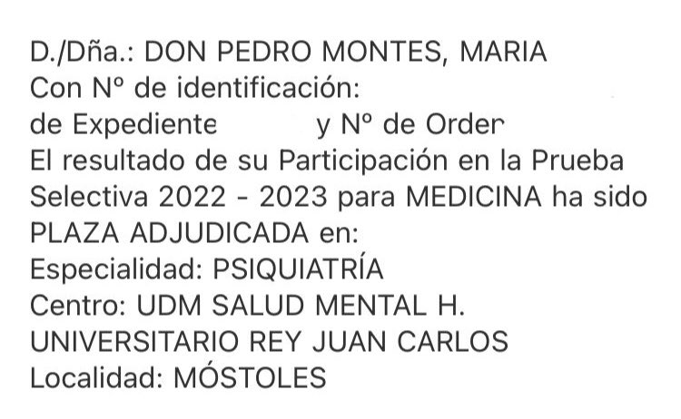 mariadonpedro's tweet photo. Por fin R1 de Psiquiatría en Madrid!! No puedo estar más feliz 🥹 https://t.co/EgWWsPGceD