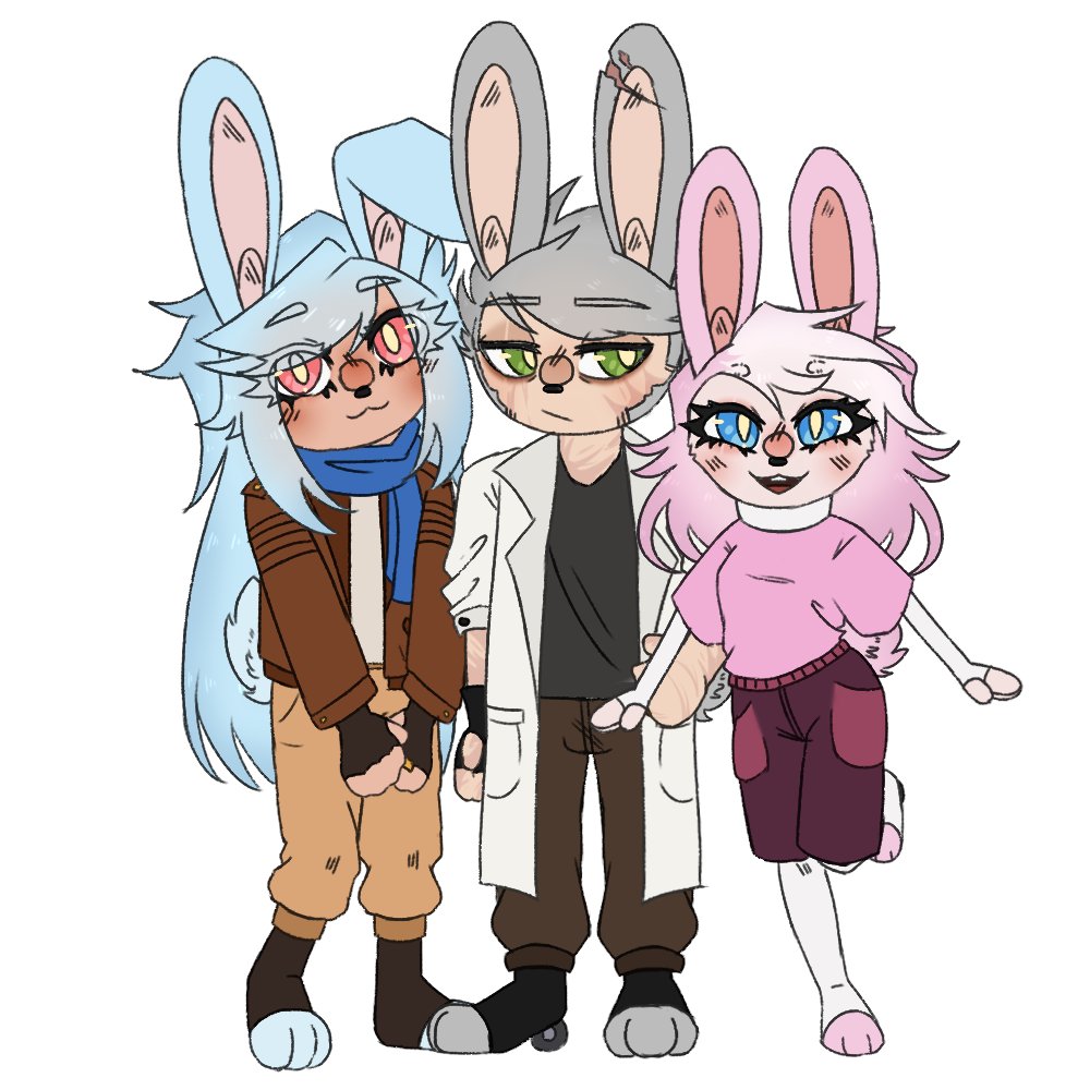 featherwolf_'s tweet photo. Commission for @/cado_dumm1! I love this bunny family <3

Commissions are open! (emergency) I'll take many as possible! https://t.co/UMxqjOzAqT