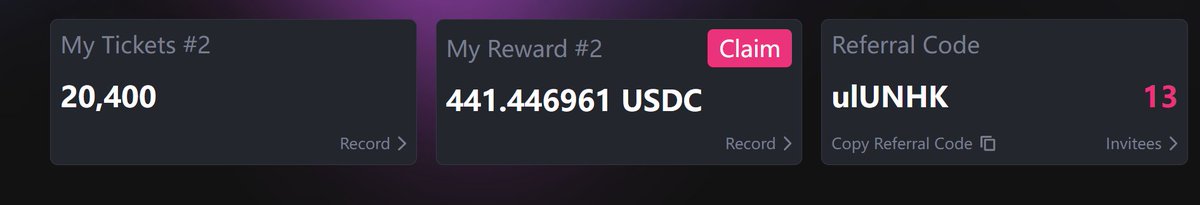 0xpufff's tweet photo. https://t.co/dRXQkX7ITn  第二轮空投，邀请码：ulUNHK。机制：买箱子挖U，超过500票可以瓜分奖池，还能领空投币。  邀请码：ulUNHK
@ThemisProtocol https://t.co/nsOUmMmhTN