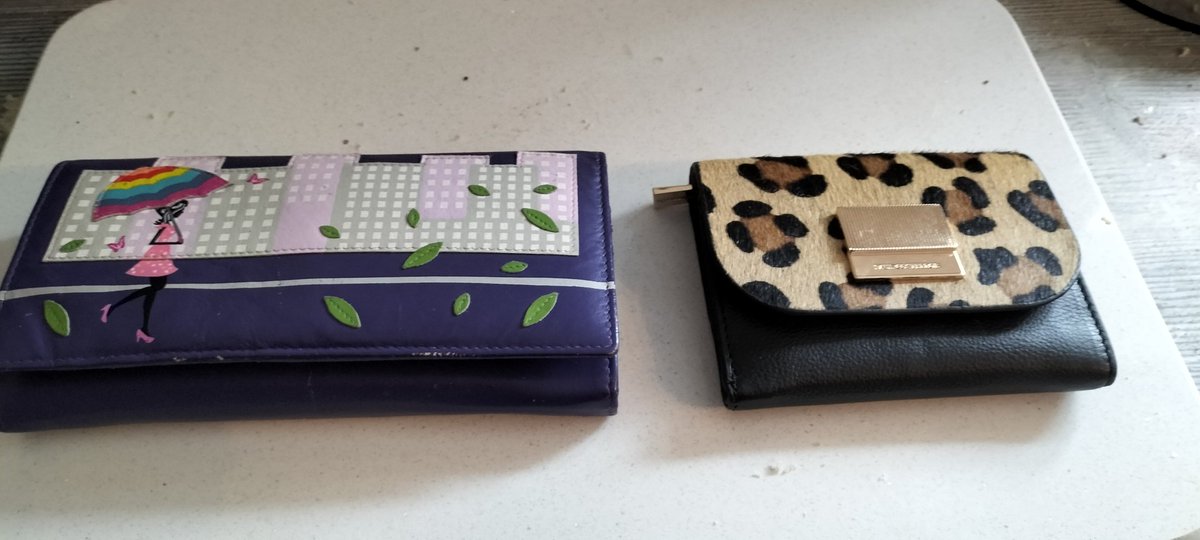 My purses one with £s and one with €s all set for a weekend trip to #CountyLouth 🥰🥰🥰