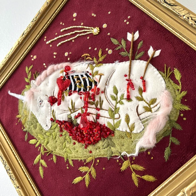 Todays the day! Folklore, an embroidery collection by me, will be available from 8pm GMT tonight!   I hope you enjoy my retelling of folklore from around the globe through thread, it's been a pleasure to do 