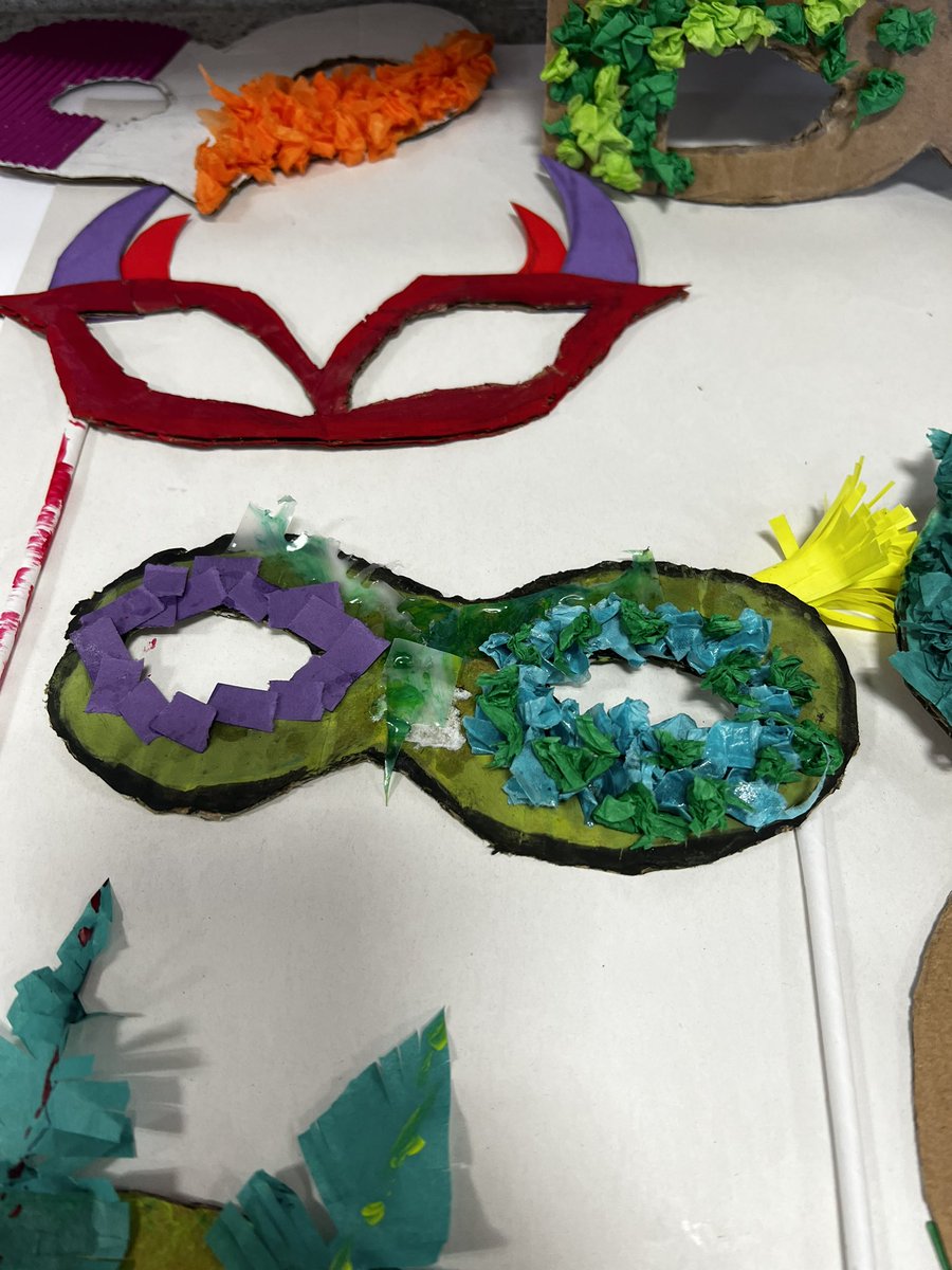 Some fantastic S1 reptile inspired masks being made! 🐍🦎🐊 Well done to all involved in classes 1A1, 1A2,1W2 &amp; 1B2. Once these are finished pupils will be having an in class catwalk to showcase their final masks and celebrate the success of a brilliant year in S1! 😊