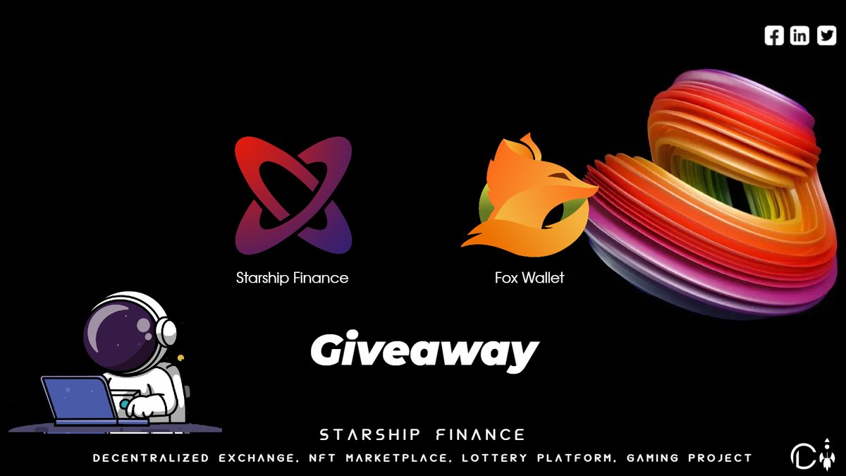STARSHIP FINANCE 🚀 Mint is LIVE (Phase3) 🔥 (@starshipfi) on Twitter photo Starship Finance x <a href="/FoxWallet/">FoxWallet Official</a> Giveaway 🎉
🎁 Giving away 5 Crypto Lottery Bronze NFT
✅Join event :: soquest.xyz/space/starship…
⏰ 28th April - 21th May
#starshipfinance #cryptolottery_s #NFTGiveaways #NFTCommuntiy #PolygonNFTs #BSC #BSCGem #Airdrops #NFTdrops #foxwallet Starship Finance x <a href="/FoxWallet/">FoxWallet Official</a> Giveaway 🎉
🎁 Giving away 5 Crypto Lottery Bronze NFT
✅Join event :: soquest.xyz/space/starship…
⏰ 28th April - 21th May
#starshipfinance #cryptolottery_s #NFTGiveaways #NFTCommuntiy #PolygonNFTs #BSC #BSCGem #Airdrops #NFTdrops #foxwallet