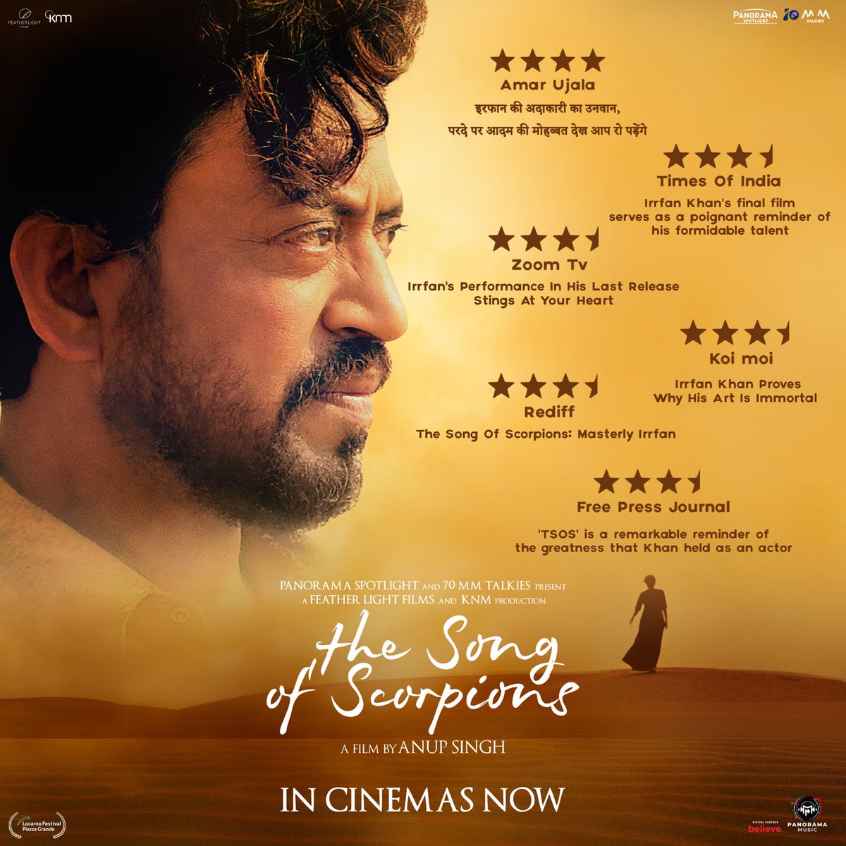 #TheSongOfScorpions garners praise from everyone .💫
Watch the late actor #IrrfanKhan's last big screen appearance at your nearest cinema. 
Book your tickets now.