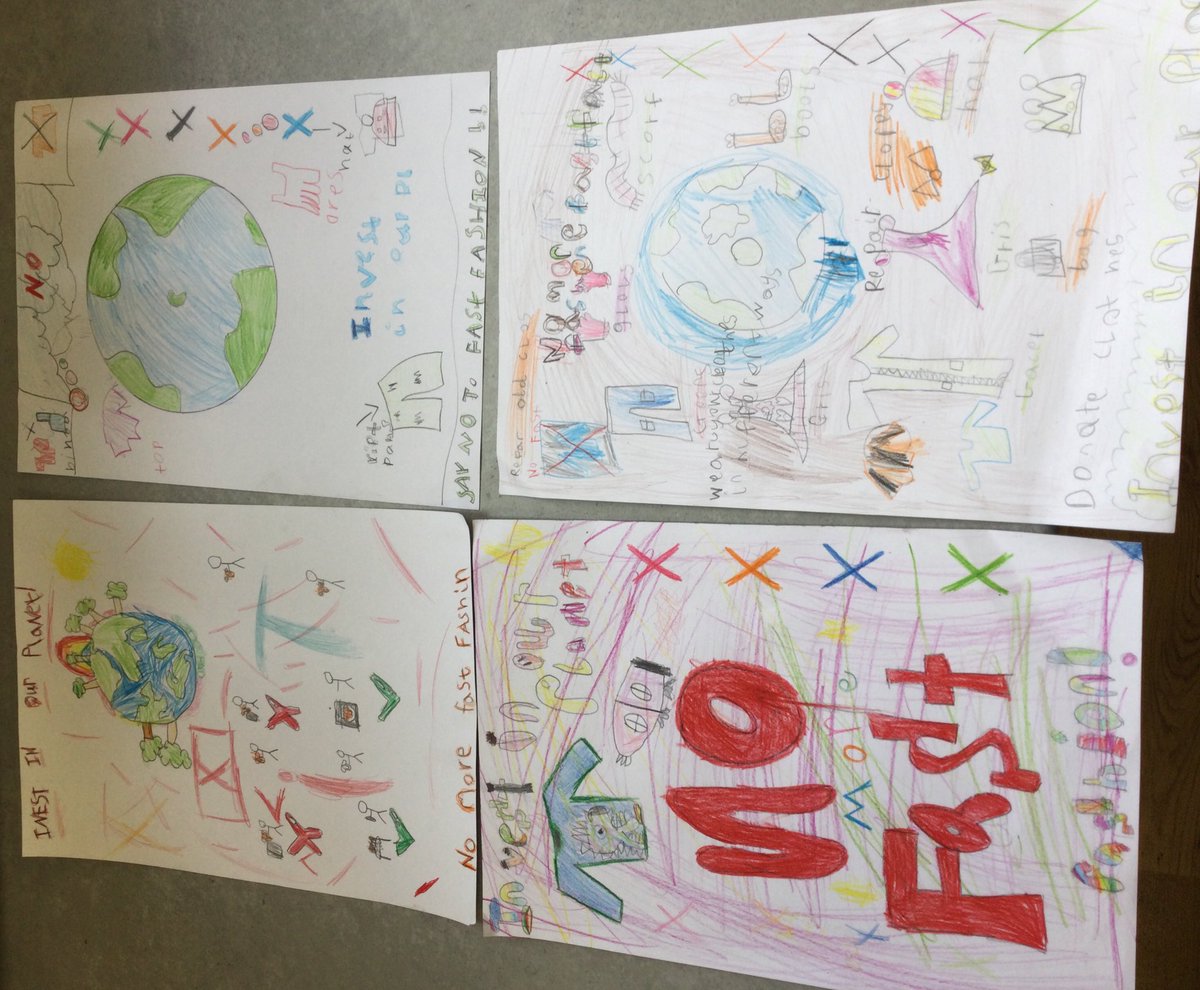 Look at some of our wonderful posters we made for Earth Day 🌱 🌍 We decided to combine the this years theme: Invest in our planet and fast fashion. We discussed things we could do to help such as repair old clothes or donate them to family and friends. #smithdowngeog