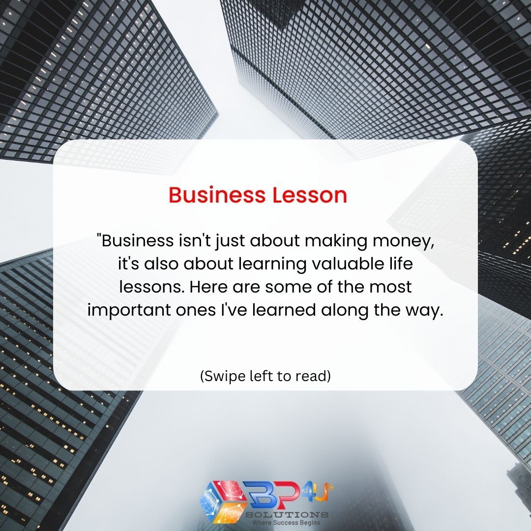 bp4usolutions's tweet image. Here are some business lessons learnt from successful entrepreneurs.
What business lesson you would like to give? Share in comments
#businesslesson #businesstips #digitalagency #PPC #marketingagency #digitalmarketing