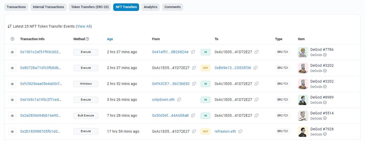 Quick note for those who haven't noticed:

We've recently added the *Method* column in both Token Transfers and NFT Transfers tabs!