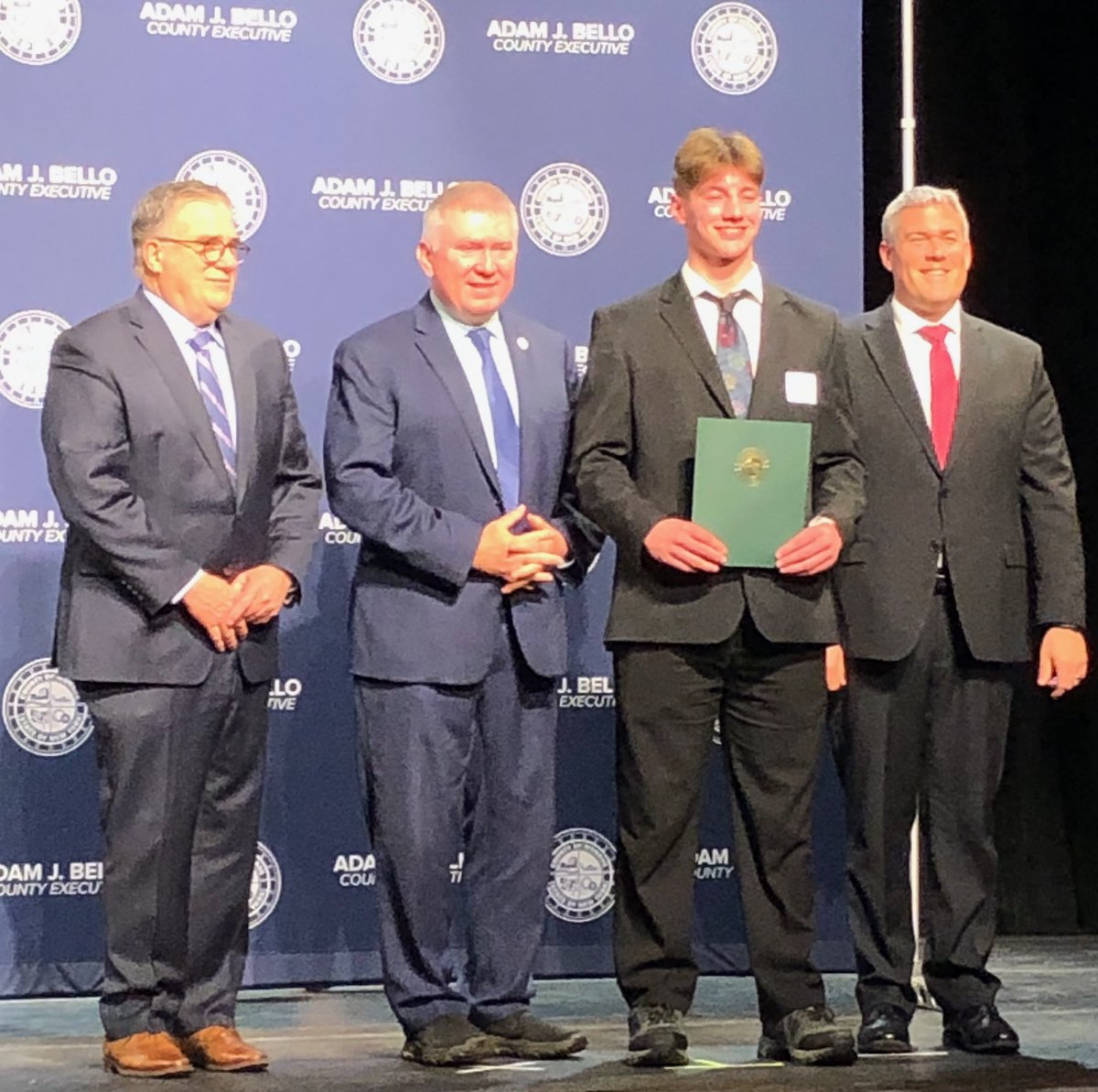 Congrats to our guy <a href="/nickdistefano42/">Nick DiStefano</a> for being honored at the Monroe County Legislative Youth Awards! He was one of the Young Citizen award nominees. #WeAreWarr1ors 💙💛⚔️🏈