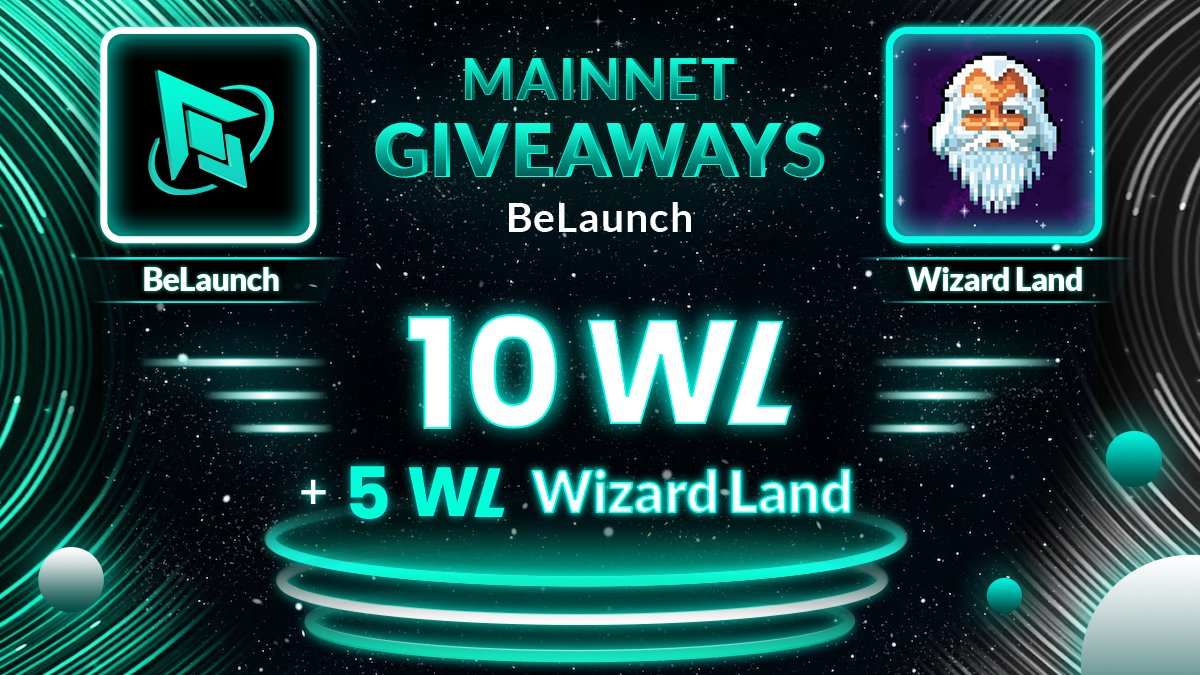 Good day wizards 🧙‍♂️

We’re pleased to announce that we’ll be giving out 5 White Wizard spots and 10 wl spots for our partners <a href="/BeLaunch_/">BeLaunch</a>  

To enter:   
🔹Follow <a href="/WizardLandSui/">Wizard Land - Sui💧</a> and <a href="/BeLaunch_/">BeLaunch</a>
🔹Like &amp; RT Tag friends 
🔹24 Hours ⏳