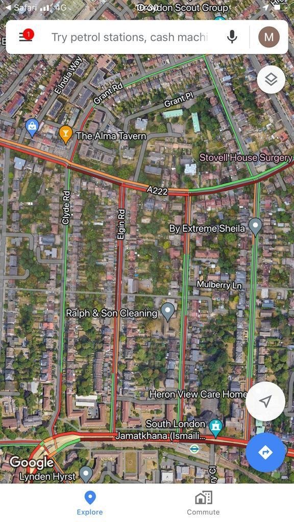 H.O.M.E Residents' Association (@home_residents) on Twitter photo Been wondering what's going on with the traffic today?
Google map from 10.30am today shows the congestion in <a href="/HOME_residents/">H.O.M.E Residents' Association</a> area caused by traffic being diverted into this residential area from congested main roads.
<a href="/Jeet__Bains/">Jeet Bains</a> <a href="/MinsuR/">Cllr Maddie Henson (she/her)</a> <a href="/LabourSJ/">Sarah Jones MP</a> Been wondering what's going on with the traffic today?
Google map from 10.30am today shows the congestion in <a href="/HOME_residents/">H.O.M.E Residents' Association</a> area caused by traffic being diverted into this residential area from congested main roads.
<a href="/Jeet__Bains/">Jeet Bains</a> <a href="/MinsuR/">Cllr Maddie Henson (she/her)</a> <a href="/LabourSJ/">Sarah Jones MP</a>