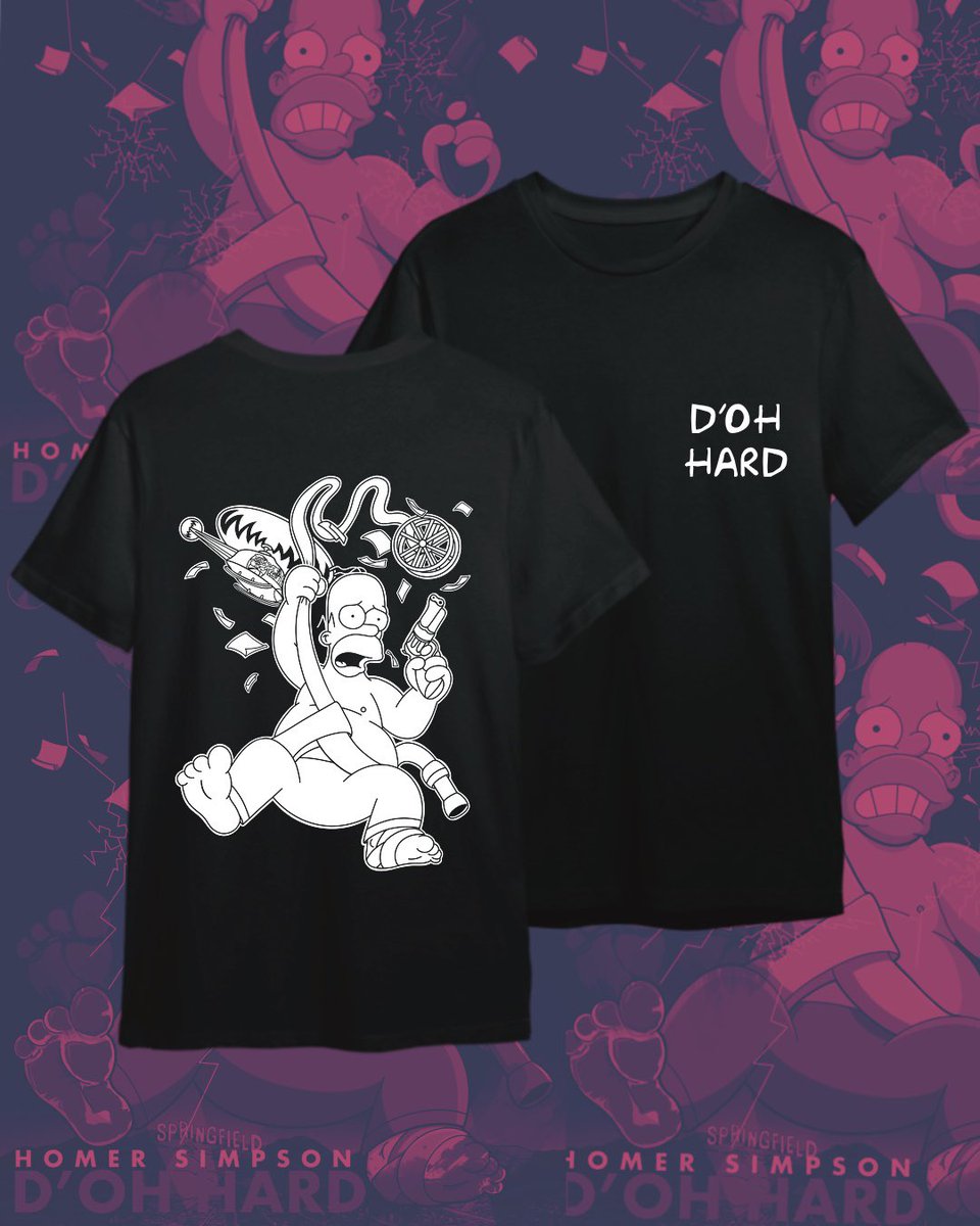 D’OH HARD. - Die hard meets Homer Simpson! 
Available in 3 different colours, sizes S,M,L,XL#simpsons #thesimpsons #homersimpson #bartsimpson #simpsonsmemes #cartoon #maggiesimpson #mattgroening #simpsonsedit #tee #tshirt #diehard #doh #johnmcclane #brucewillis #tshirtdesign