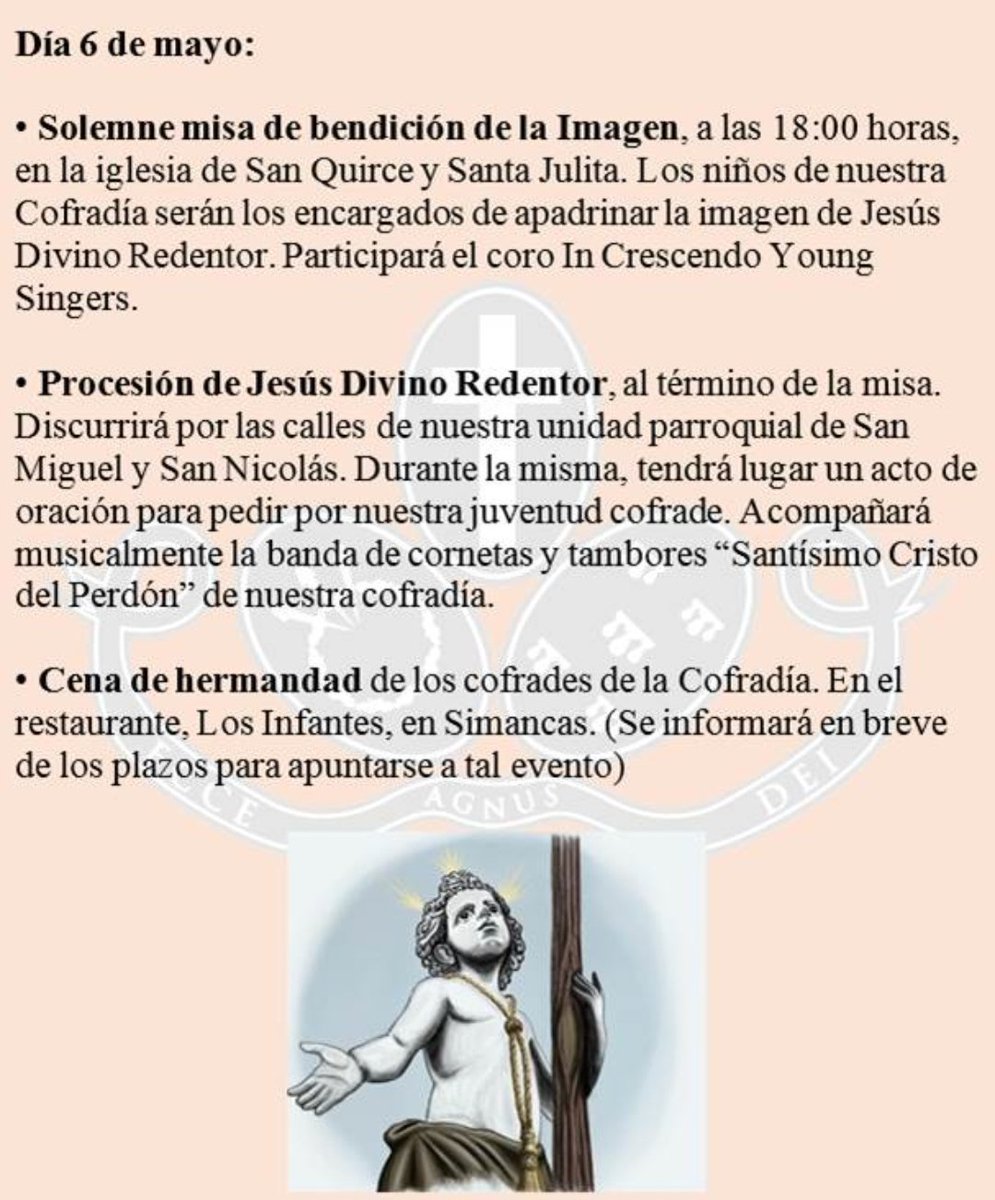 sagradapasion's tweet photo. COMUNICADO OFICIAL - PRESENTACIÓN, BENDICIÓN Y PROCESIÓN JESÚS DIVINO REDENTOR https://t.co/tGcMf0inB0