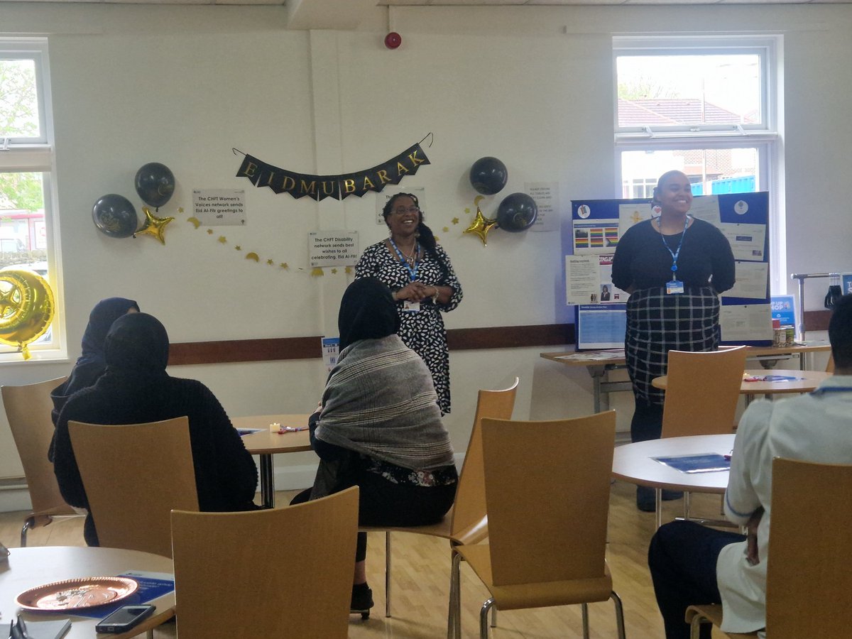 CHFTCET's tweet photo. Lovely event to educate why we celebrate Eid Al-Fitr. Fantastic emotive speakers providing education to all staff and celebrating our cultures.
Also saying a goodbye to @TeganJosephCHFT as she goes to pastures new
#EidAlFitr2023 #connectingcultures @Chftengagement @CHFTNHS https://t.co/FZ3yZSiAAs