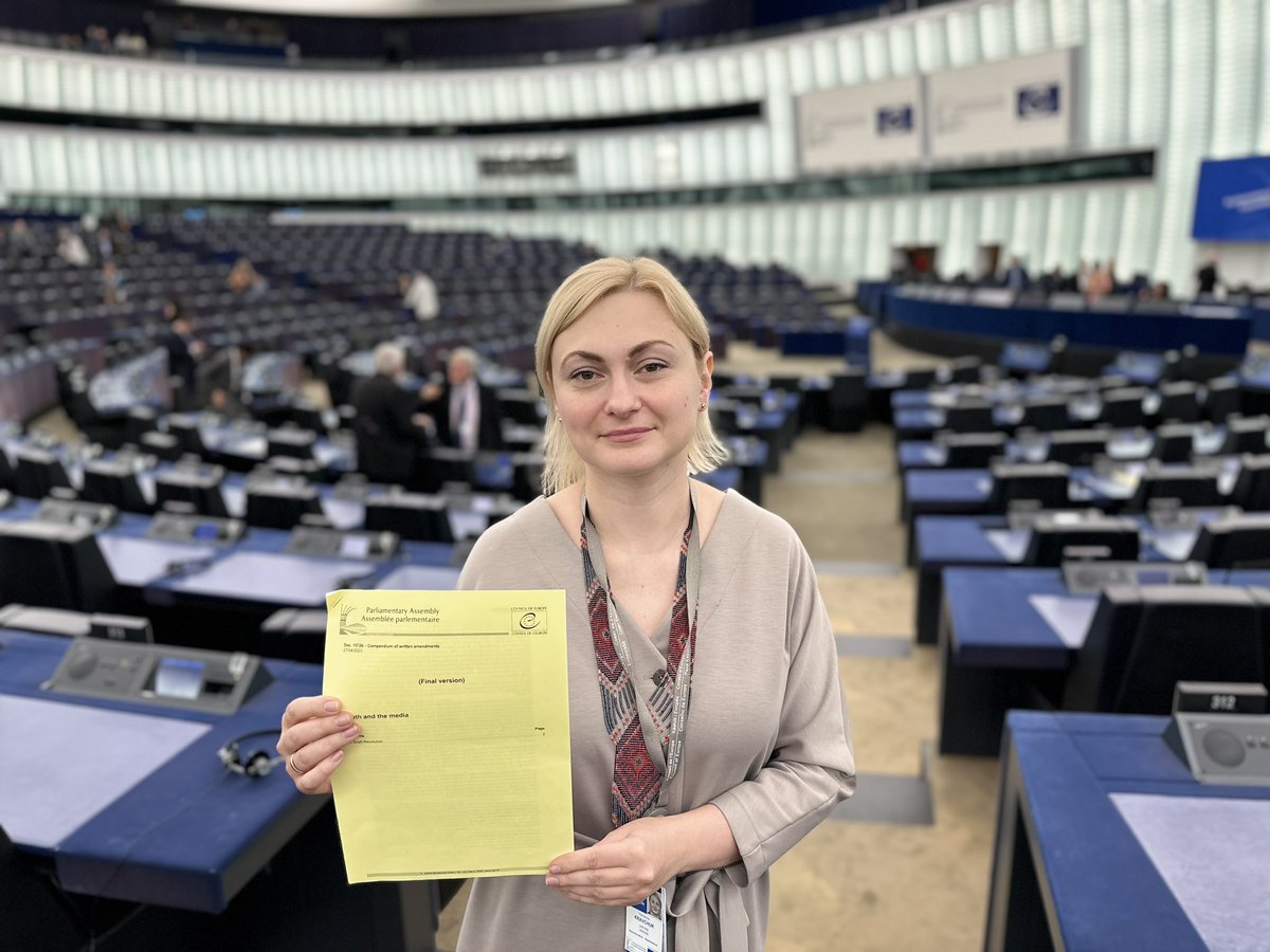 kravchukev's tweet photo. As the Head of @PACE_News Committee on #Culture have presented the "Youth and the Media" report of @Fiona_Kildare . In particular, focused on the issues of the news media usage, digital “self-determination” and countering disinformation.
#PACEspring2023 https://t.co/5YOeFXFpgi