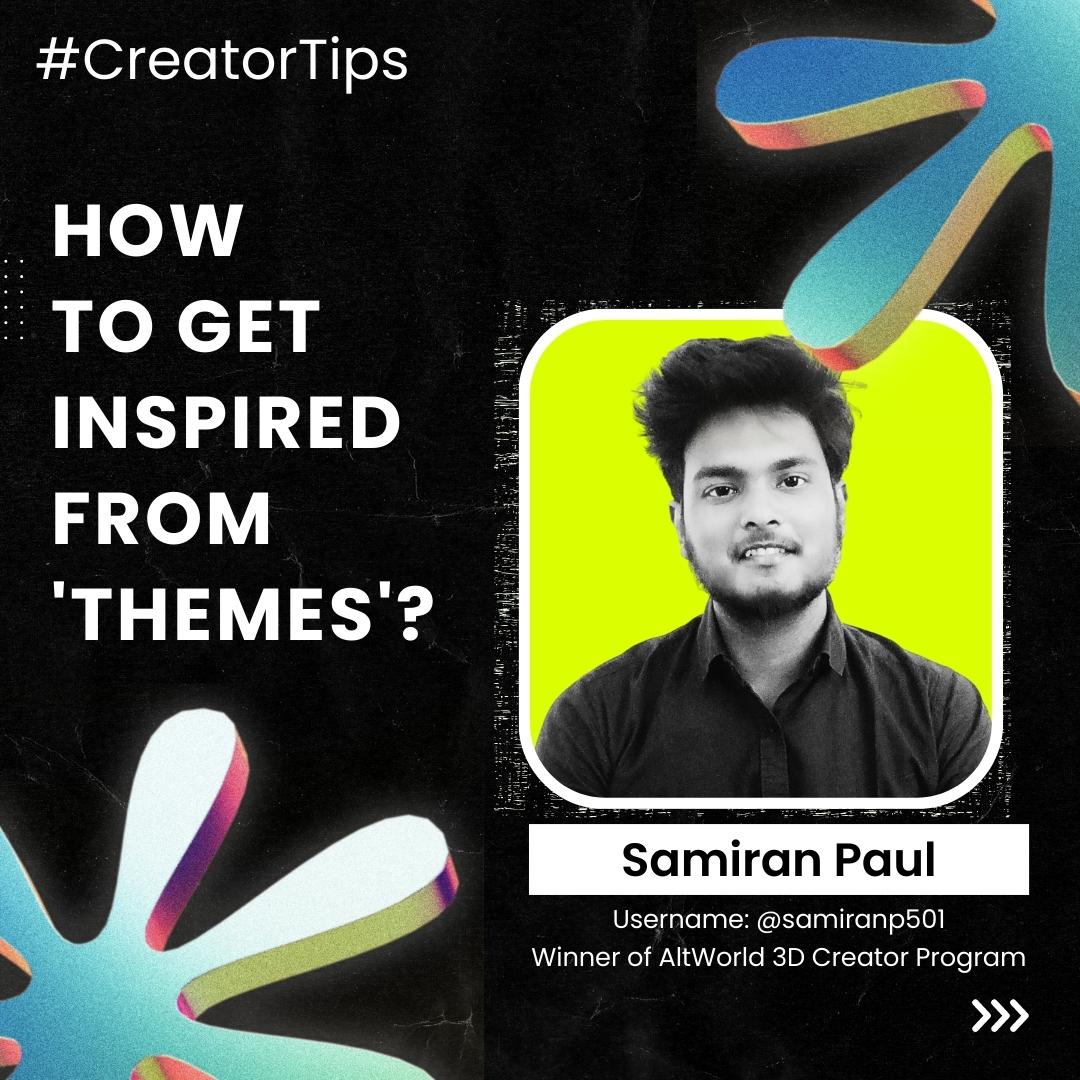 altworldapp's tweet photo. Some helpful #CreartorTips from Samiran Paul, a multi-time winner of the AltWorld 3D Creator Program 🏆

Check out: https://t.co/gITSTUa9Qw https://t.co/aw7oyBYCHC