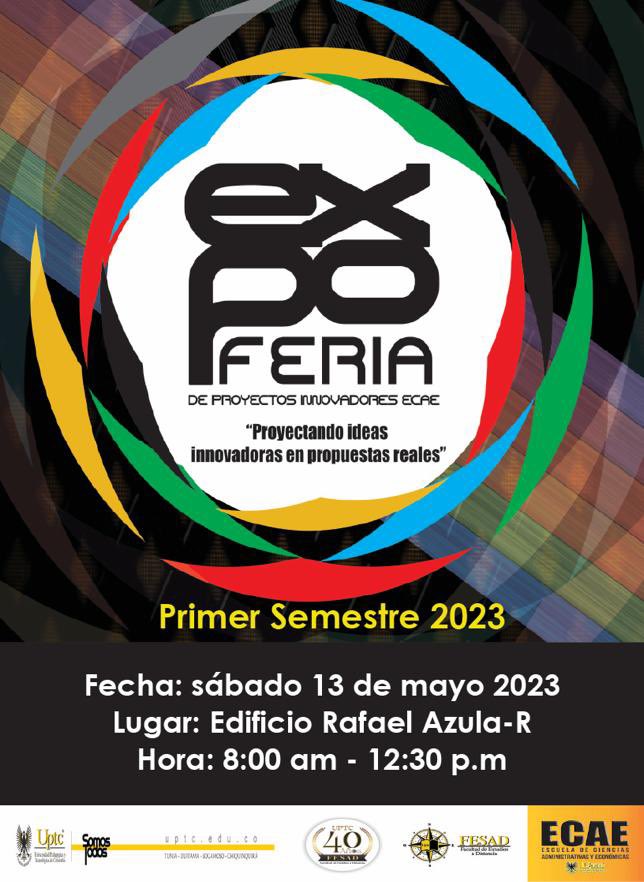EcaeUptc's tweet photo. Buenas noticias 🗞️ 

✅ Llega la Expoferia de Proyectos Innovadores @ecae.fesad “Proyectando ideas innovadoras en propuestas reales”. 

📅 Fecha: sábado 13 de mayo de 2023 

🛣️ Lugar: Edificio Rafael Azul —R de la @uptcoficial 

⏰ Hora: 8 a.m a 12 p.m 

Los esperamos 🥰 https://t.co/LyTHbyZcUo